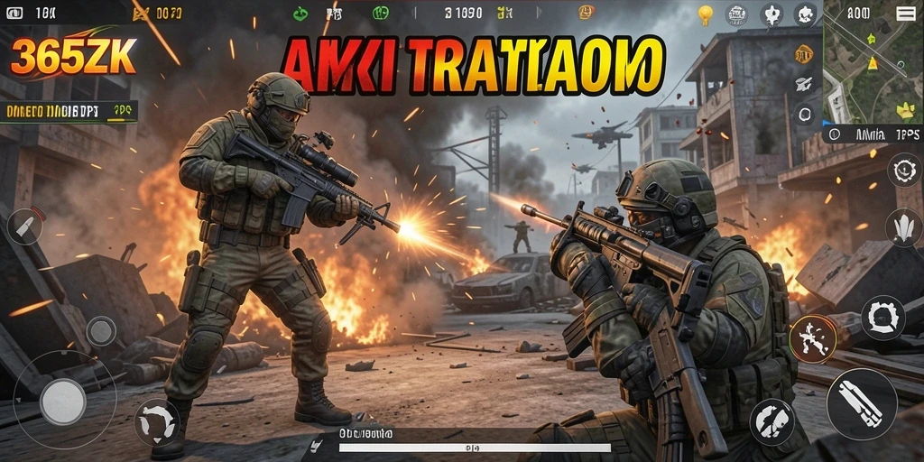 Screenshot menampilkan aksi seru dalam gameplay TPS 365ZK.