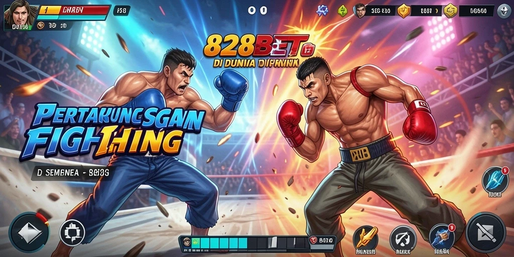 Gameplay seru pertarungan di 828BET dengan karakter yang beragam.
