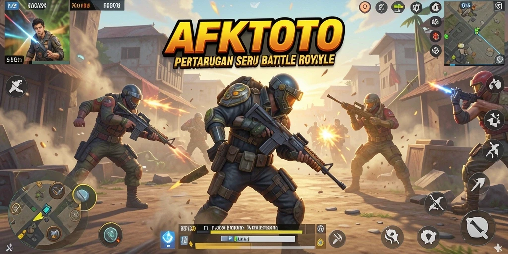 Gameplay AFKTOTO yang mendebarkan dalam suasana Battle Royale.