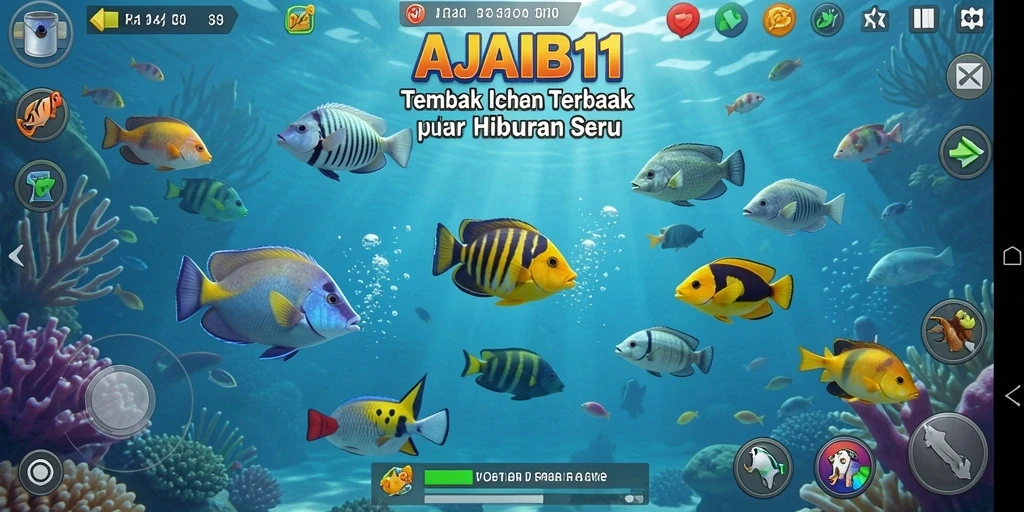 Gameplay seru saat berburu ikan di AJAIB11.