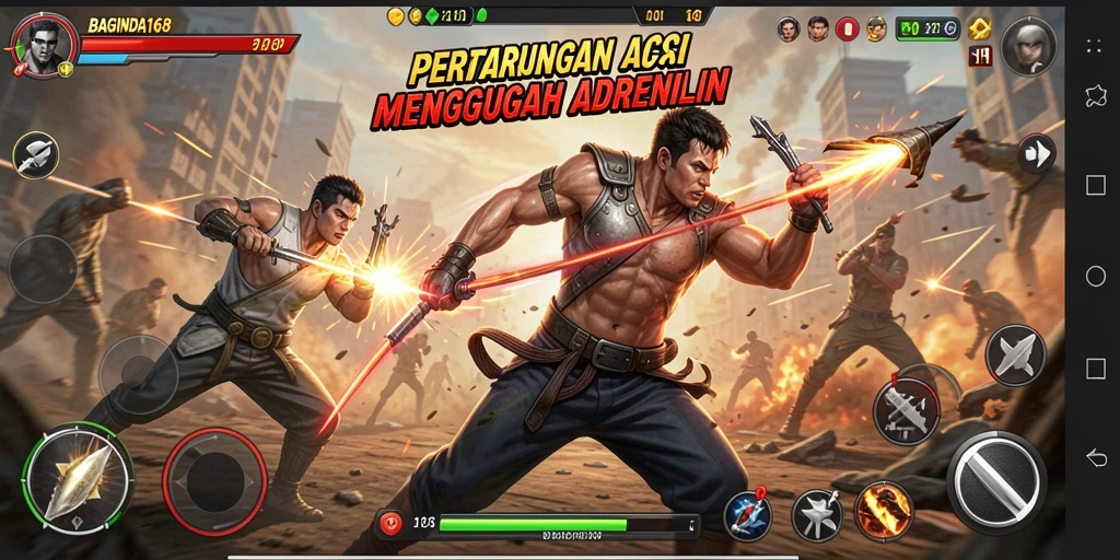 Tangkapan layar utama BAGINDA168 menampilkan aksi seru dalam permainan.