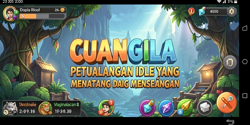 Screenshot CUANGILA menampilkan gameplay santai dan karakter yang unik.
