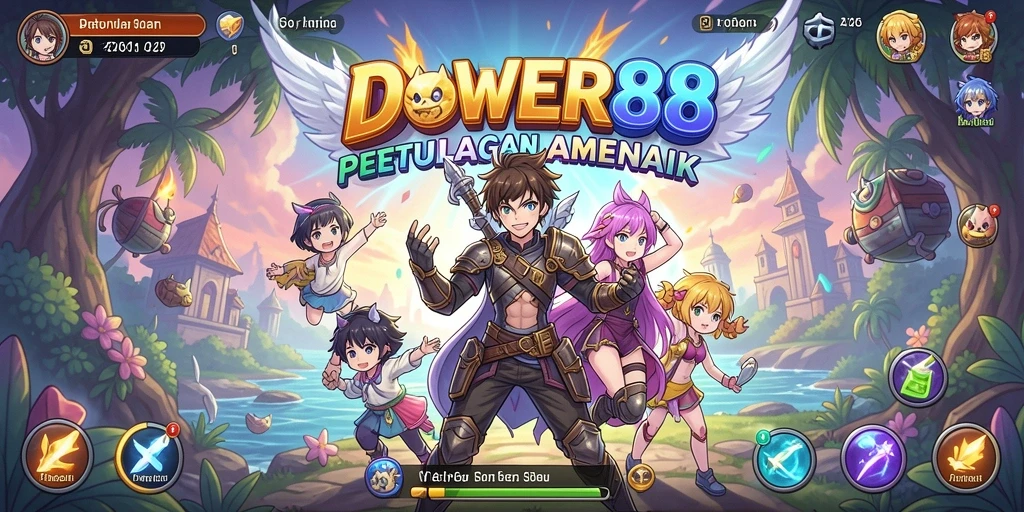 Screenshot DOWER88 menampilkan pertarungan seru di dunia Anime.
