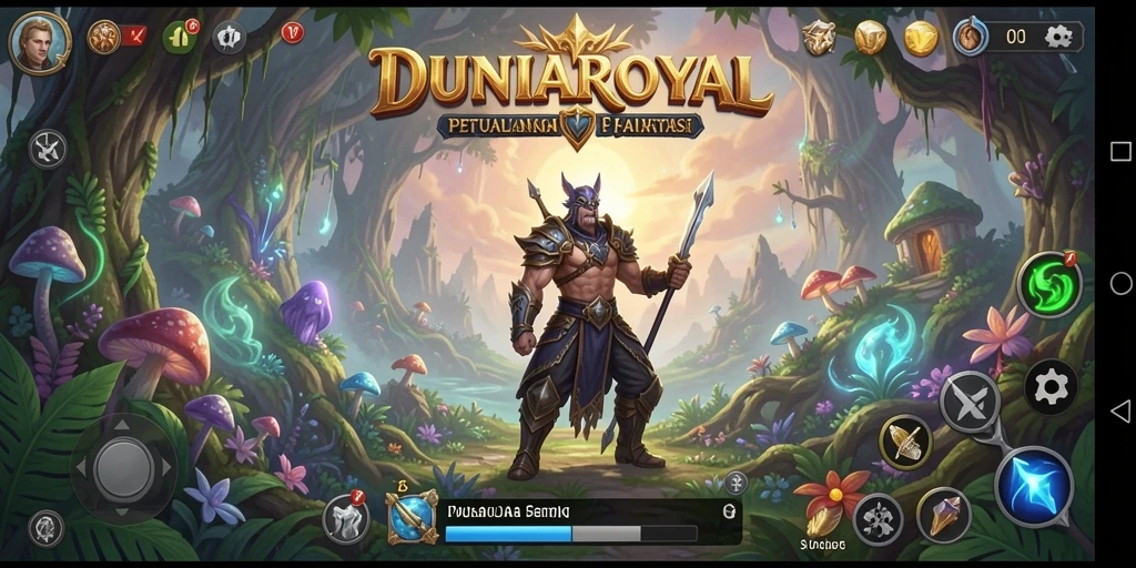 Gameplay DUNIAROYAL yang memukau dan penuh petualangan.