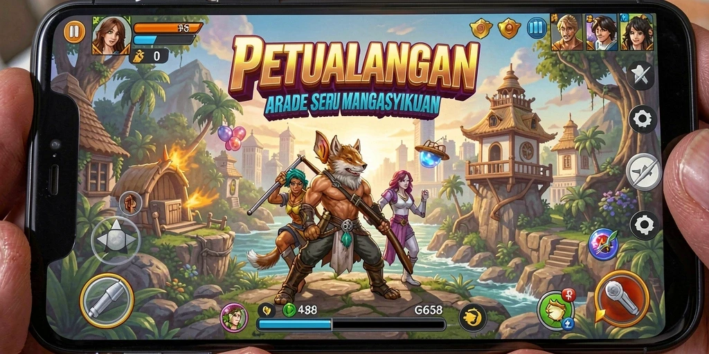 Tampilan menarik dari gameplay seru G668 dengan aksi Arcade.