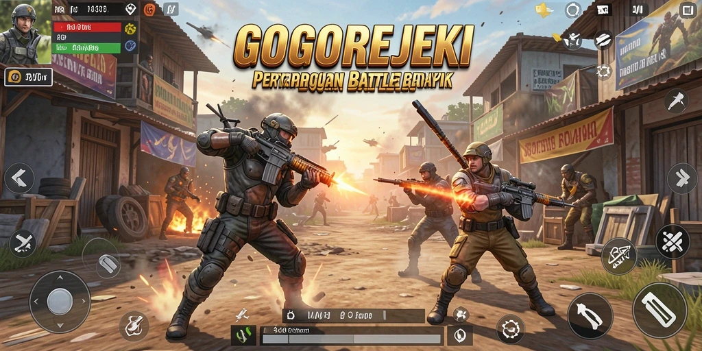 Gameplay seru GOGOREJEKI dengan strategi taktis dalam Battle Royale.