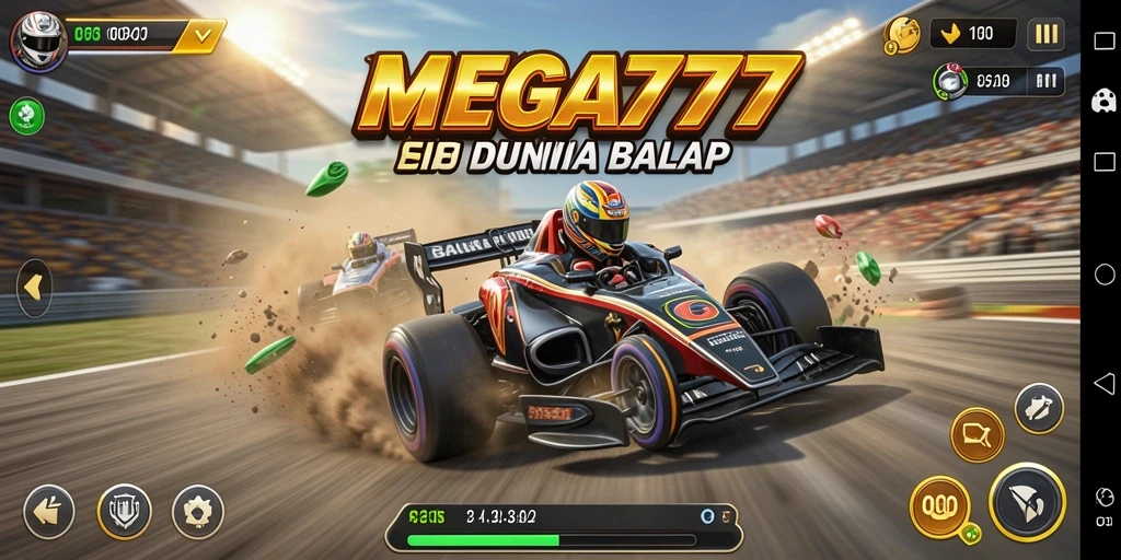 Gambaran gameplay seru dalam MEGA777 balapan.