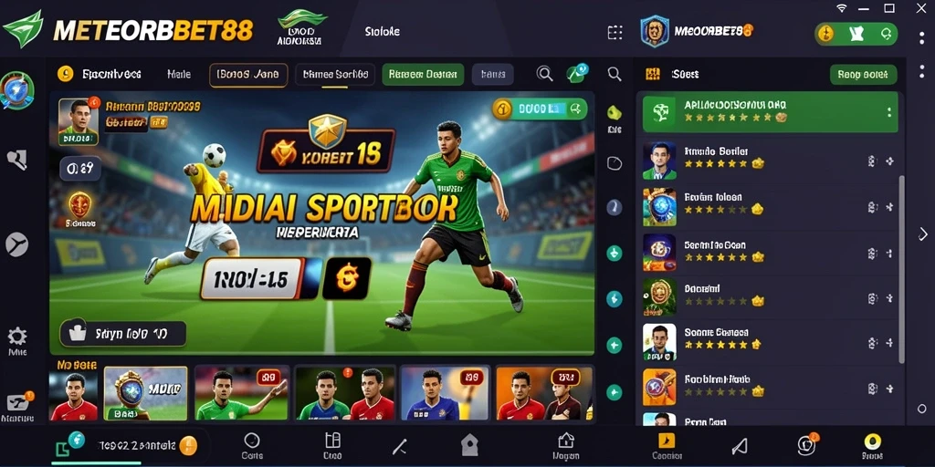 Tampilan gameplay <strong>METEORBET88</strong> saat memasang taruhan olahraga langsung.