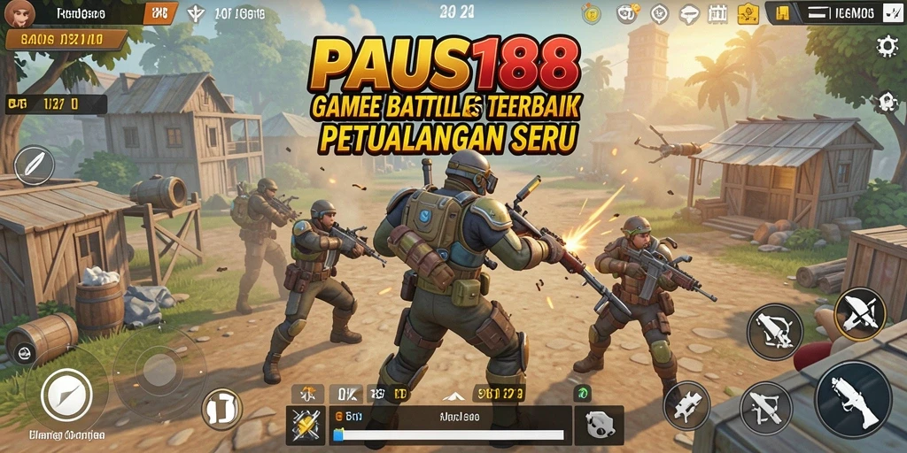 Tangkapan layar PAUS188 menampilkan pertempuran seru dalam mode Battle Royale.
