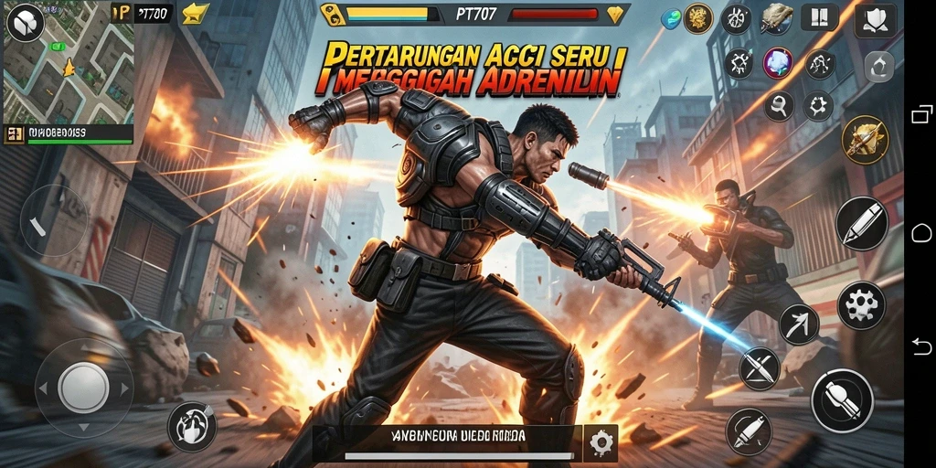 Tampilan gameplay PT707 yang penuh aksi dan menegangkan.
