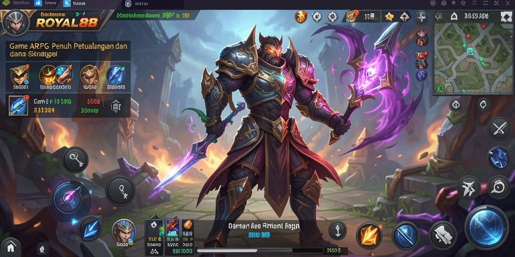 Tampilan menarik dari gameplay ARPG ROYAL88 yang penuh aksi.