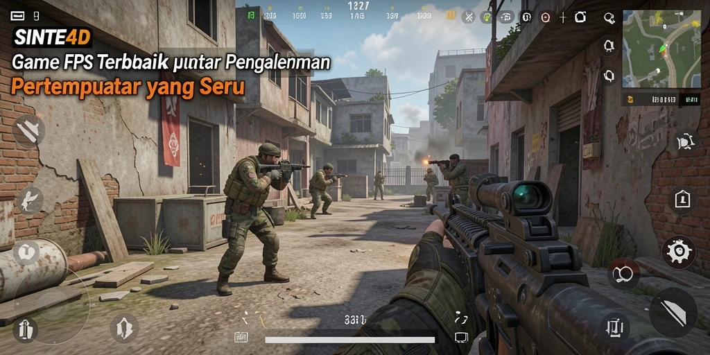 Tampilan gameplay mendebarkan di SINTE4D dengan aksi penuh adrenalin.