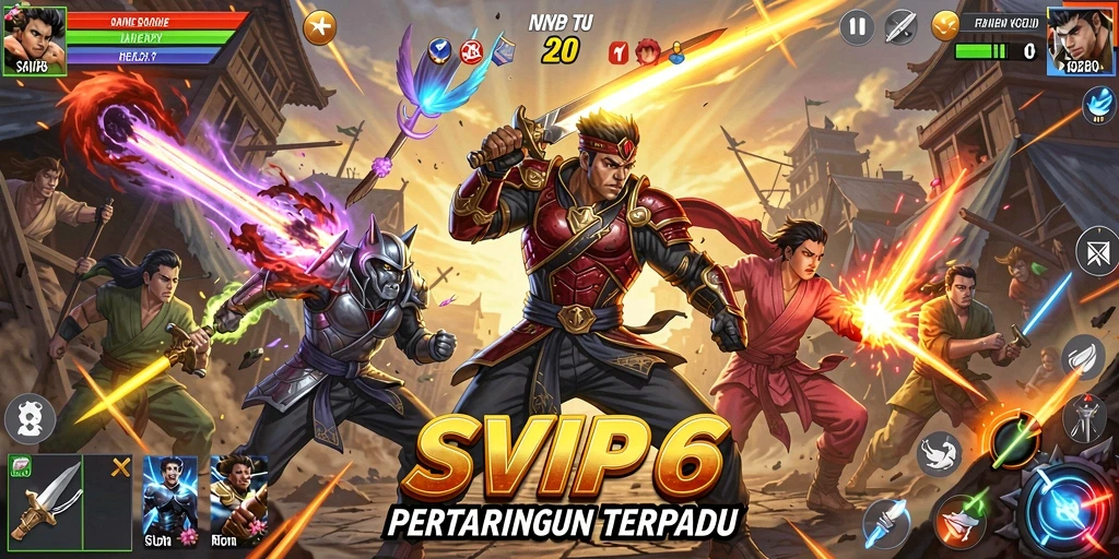 Tampilan gameplay SVIP6 yang mendebarkan saat pertarungan berlangsung.