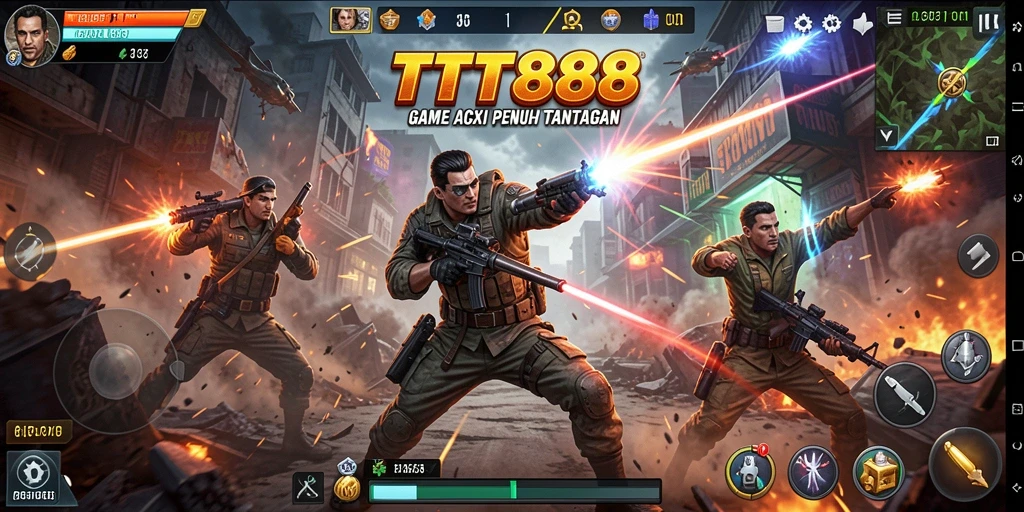 Tangkapan layar gameplay <strong>TTT888</strong> yang penuh aksi dan tantangan.