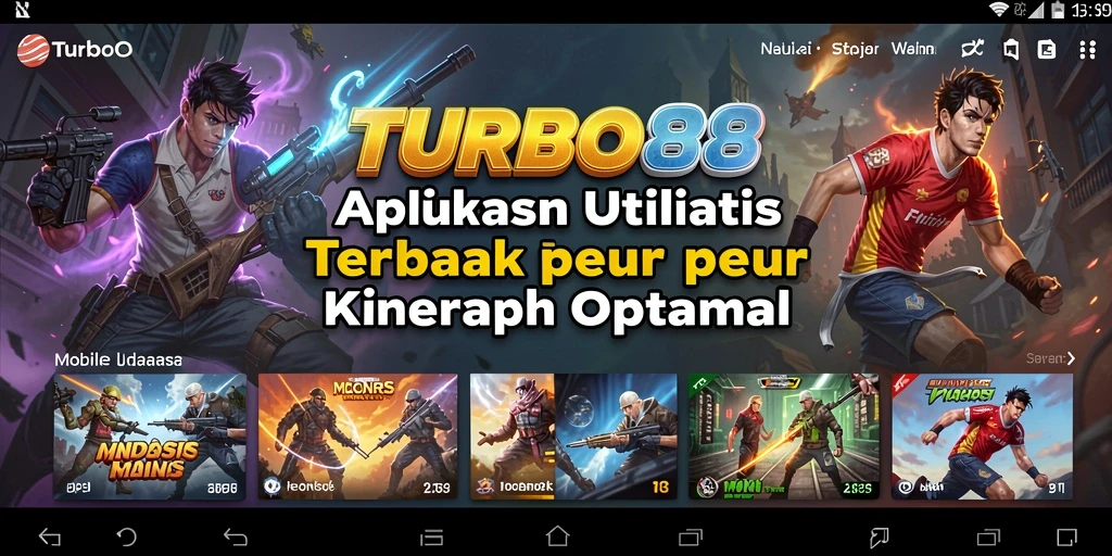 Tampilan screenshot utama TURBO88 menampilkan fitur pengelolaan dan pengoptimalan.