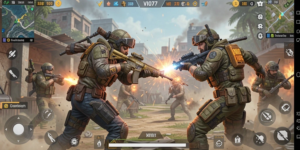 Screenshot utama VIO77 menampilkan aksi mendebarkan dalam pertarungan Battle Royale.
